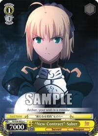 "New Contract" Saber - Fate/stay night [Unlimited Blade Works] Vol. II - Weiss Schwarz card