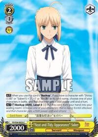 "Neat and Tidy Appearance" Saber - Fate/stay night [Unlimited Blade Works] Vol. II - Weiss Schwarz card