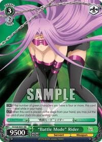 "Battle Mode" Rider - Fate/stay night [Unlimited Blade Works] Vol. II - Weiss Schwarz card