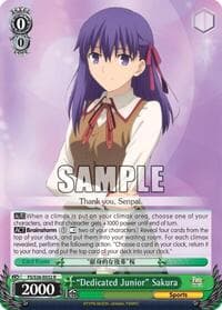 "Dedicated Junior" Sakura - Fate/stay night [Unlimited Blade Works] Vol. II - Weiss Schwarz card
