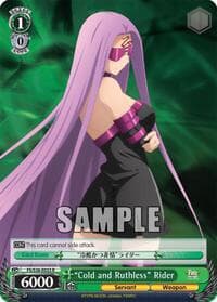 "Cold and Ruthless" Rider - Fate/stay night [Unlimited Blade Works] Vol. II - Weiss Schwarz card