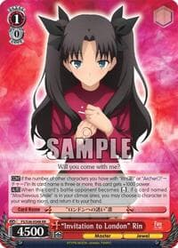 "Invitation to London" Rin - Fate/stay night [Unlimited Blade Works] Vol. II - Weiss Schwarz card