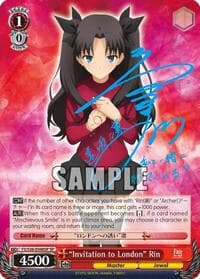 "Invitation to London" Rin (SP) - Fate/stay night [Unlimited Blade Works] Vol. II - Weiss Schwarz card