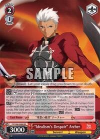 "Idealism's Despair" Archer - Fate/stay night [Unlimited Blade Works] Vol. II - Weiss Schwarz card