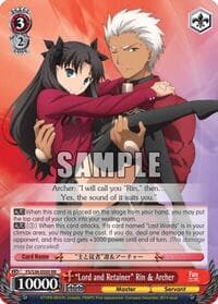 "Lord and Retainer" Rin & Archer - Fate/stay night [Unlimited Blade Works] Vol. II - Weiss Schwarz card