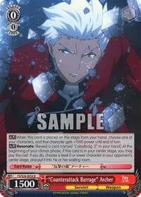 "Counterattack Barrage" Archer - Fate/stay night [Unlimited Blade Works] Vol. II - Weiss Schwarz card