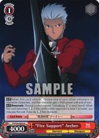 "Fire Support" Archer - Fate/stay night [Unlimited Blade Works] Vol. II - Weiss Schwarz card