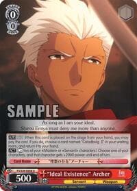 "Ideal Existence" Archer - Fate/stay night [Unlimited Blade Works] Vol. II - Weiss Schwarz card