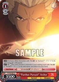 "Further Pursuit" Archer - Fate/stay night [Unlimited Blade Works] Vol. II - Weiss Schwarz card