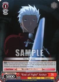 "End of Fight" Archer - Fate/stay night [Unlimited Blade Works] Vol. II - Weiss Schwarz card