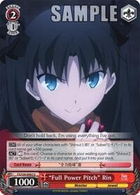 "Full Power Pitch" Rin - Fate/stay night [Unlimited Blade Works] Vol. II - Weiss Schwarz card