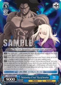 "Relationship of Trust" Illya & Berserker - Fate/stay night [Unlimited Blade Works] Vol. II - Weiss Schwarz card