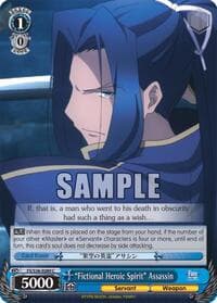 "Fictional Heroic Spirit" Assassin - Fate/stay night [Unlimited Blade Works] Vol. II - Weiss Schwarz card