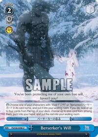 Berserker's Will - Fate/stay night [Unlimited Blade Works] Vol. II - Weiss Schwarz card