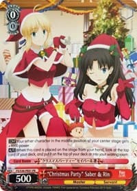 "Christmas Party" Saber & Rin - Fate/stay night [Unlimited Blade Works] Vol. II - Weiss Schwarz card