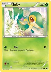 Snivy - XY - Fates Collide - Pokemon card