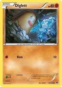Diglett - XY - Fates Collide - Pokemon card