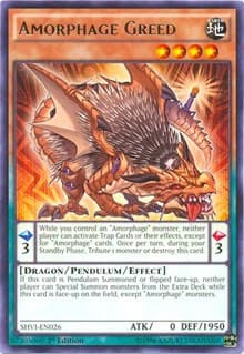 Amorphage Greed - Shining Victories - YuGiOh card