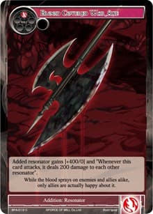 Blood Covered War Axe - Battle for Attoractia - Force of Will card