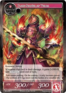 Flame Soldier of Volga - Battle for Attoractia - Force of Will card