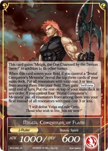 Memoria of the Seven Lands // Melgis, Conqueror of Flame - Battle for Attoractia - Force of Will card