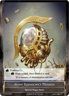 Aloof Researcher's Memoria - Battle for Attoractia - Force of Will card