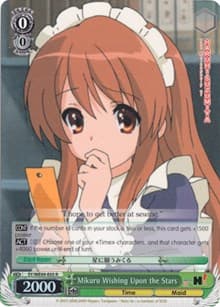 Mikuru Wishing Upon the Stars (Foil) - The Melancholy of Haruhi Suzumiya Extra Booster - Weiss Schwarz card