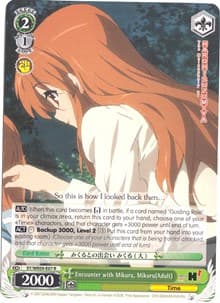 Encounter with Mikuru, Mikuru(Adult) - The Melancholy of Haruhi Suzumiya Extra Booster - Weiss Schwarz card