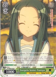 Energetic Senior, Tsuruya - The Melancholy of Haruhi Suzumiya Extra Booster - Weiss Schwarz card