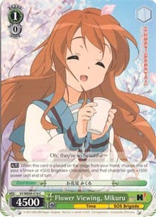 Flower Viewing, Mikuru - The Melancholy of Haruhi Suzumiya Extra Booster - Weiss Schwarz card