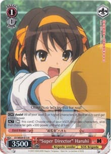 "Super Director" Haruhi (Foil) - The Melancholy of Haruhi Suzumiya Extra Booster - Weiss Schwarz card