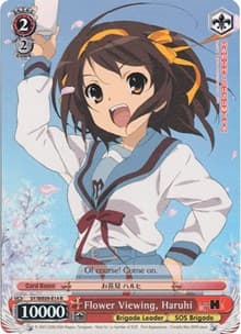 Flower Viewing, Haruhi (Foil) - The Melancholy of Haruhi Suzumiya Extra Booster - Weiss Schwarz card