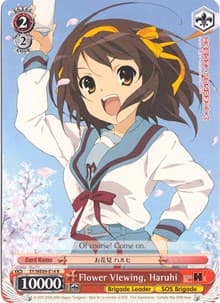 Flower Viewing, Haruhi - The Melancholy of Haruhi Suzumiya Extra Booster - Weiss Schwarz card