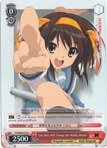 Girl Who Will Change the World, Haruhi (Foil) - The Melancholy of Haruhi Suzumiya Extra Booster - Weiss Schwarz card