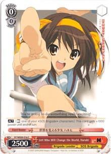 Girl Who Will Change the World, Haruhi - The Melancholy of Haruhi Suzumiya Extra Booster - Weiss Schwarz card