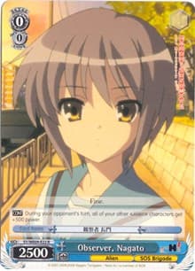Observer, Nagato (Foil) - The Melancholy of Haruhi Suzumiya Extra Booster - Weiss Schwarz card