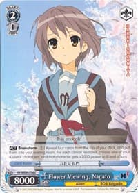 Flower Viewing, Nagato - The Melancholy of Haruhi Suzumiya Extra Booster - Weiss Schwarz card
