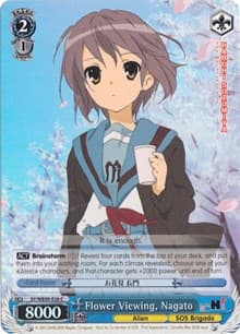 Flower Viewing, Nagato (Foil) - The Melancholy of Haruhi Suzumiya Extra Booster - Weiss Schwarz card