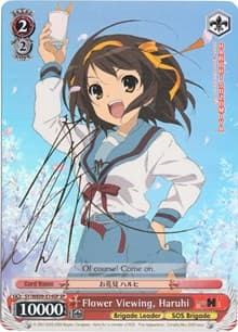 Flower Viewing, Haruhi (SP) - The Melancholy of Haruhi Suzumiya Extra Booster - Weiss Schwarz card