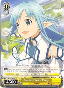 Asuna Joins a Party - Sword Art Online II Vol.2 - Weiss Schwarz card