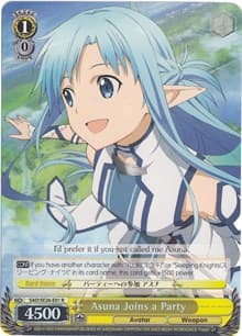 Asuna Joins a Party (Parallel Foil) - Sword Art Online II Vol.2 - Weiss Schwarz card