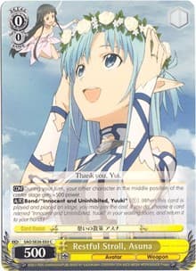 Restful Stroll, Asuna - Sword Art Online II Vol.2 - Weiss Schwarz card