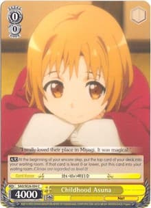 Childhood Asuna - Sword Art Online II Vol.2 - Weiss Schwarz card