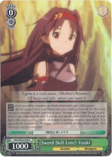 "Sword Skill Lore" Yuuki (Parallel Foil) - Sword Art Online II Vol.2 - Weiss Schwarz card