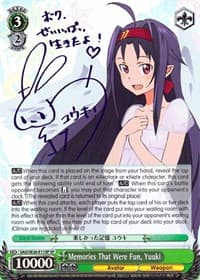 Memories That Were Fun, Yuuki (SP) - Sword Art Online II Vol.2 - Weiss Schwarz card