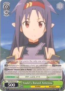 Yuuki's Raised Antenna - Sword Art Online II Vol.2 - Weiss Schwarz card