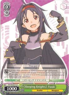 "Sleeping Knights" Yuuki - Sword Art Online II Vol.2 - Weiss Schwarz card