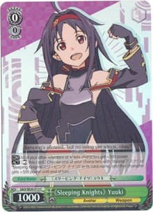 "Sleeping Knights" Yuuki (Parallel Foil) - Sword Art Online II Vol.2 - Weiss Schwarz card