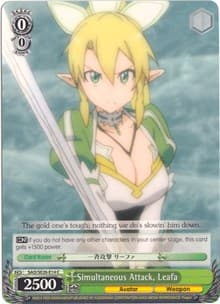 Simultaneous Attack, Leafa - Sword Art Online II Vol.2 - Weiss Schwarz card