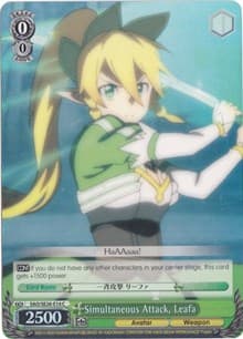 Simultaneous Attack, Leafa (Parallel Foil) - Sword Art Online II Vol.2 - Weiss Schwarz card